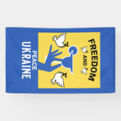 ウクライナは戦争と平和を終わらせる 横断幕 (横)