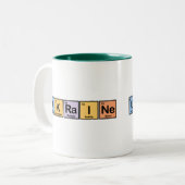 ウクライナは要素の作りました ツートーンマグカップ (正面左)