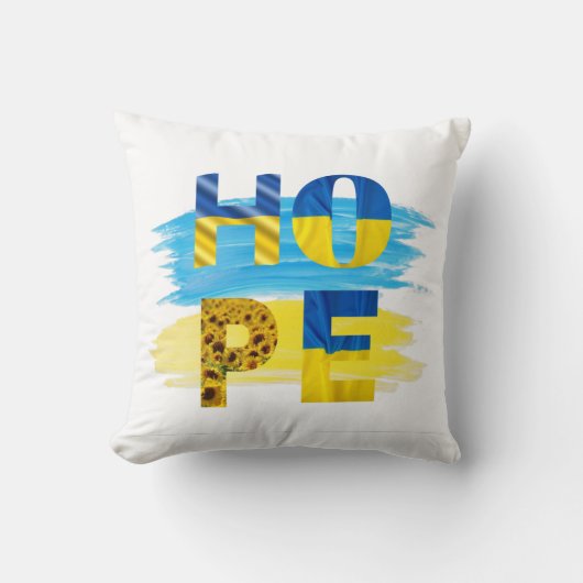 ウクライナへの希望 クッション (正面)