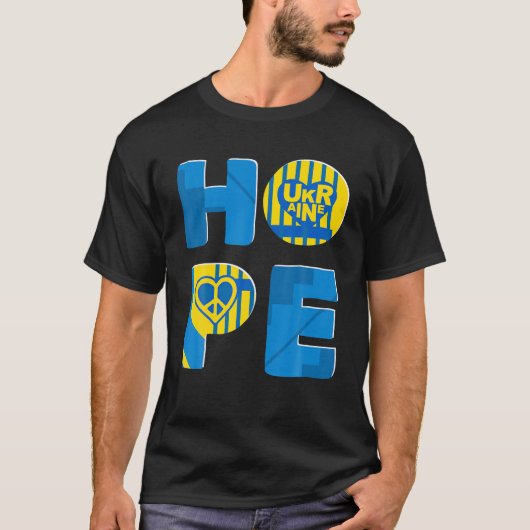 ウクライナへの希望 Tシャツ (正面)