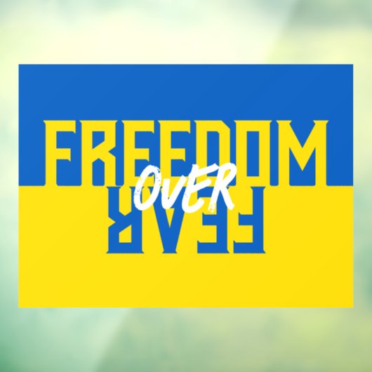 ウクライナへの恐怖に対する自由 ウィンドウサイン (シート3)