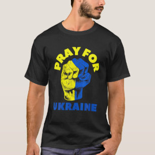ウクライナを支持するウクライナFl Tシャツ