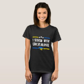 ウクライナを支持する アメリカ ウクライナ国旗 Tシャツ (正面フル)