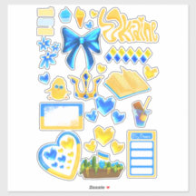 ウクライナを支援するオーダーメイドのビニールステッカー