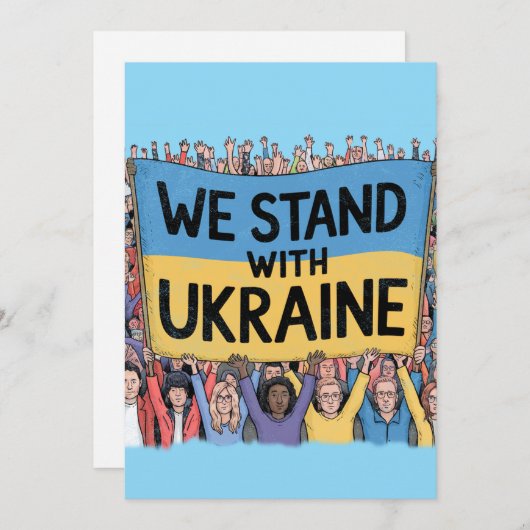 ウクライナを支援するクラウドデザイン、統一と自由 シーズンカード (正面/裏面)