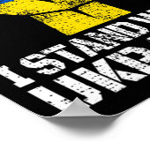 ウクライナを支援 ウクライナと共に ウクライナの旗 ポスター (角)