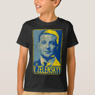 ウクライナを支援 ウクライナと共に ヴォロディミル・ゼル Tシャツ