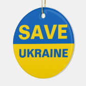 ウクライナを救おう ウクライナ国旗 セラミックオーナメント (左)