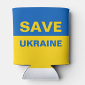 ウクライナを救おう ウクライナ国旗 缶クーラー (裏面)