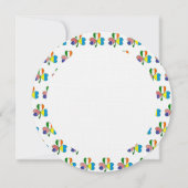 ウクライナアイリッシュアメリカンフラッグシャームロックパーソナル 招待状 (裏面)