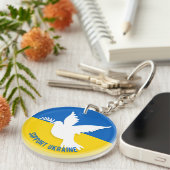 ウクライナアクリル酸キーチェーンのサポート キーホルダー (正面右)