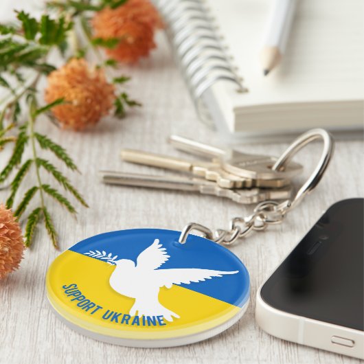 ウクライナアクリル酸キーチェーンのサポート キーホルダー (正面右)