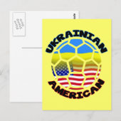 ウクライナアメリカサッカーボール ポストカード (正面/裏面)