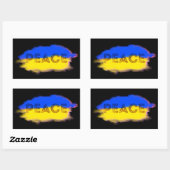 ウクライナアンチ戦争の平和 長方形シール (シート)