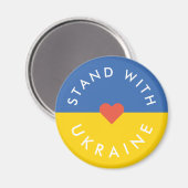 ウクライナアンチ戦争抗議ウクライナ国旗で立つ マグネット (正面/裏面)