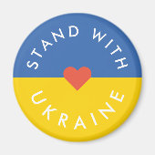 ウクライナアンチ戦争抗議ウクライナ国旗で立つ マグネット (正面)