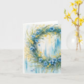 ウクライナインスパイア国旗ブルーとイエローリース カード (黄色い花)