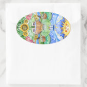 ウクライナイースターエッグピサンカ 楕円形シール (バッグ)