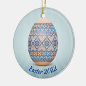ウクライナイースターエッグ（ピサンカ）セラミックオーナメント セラミックオーナメント (左)