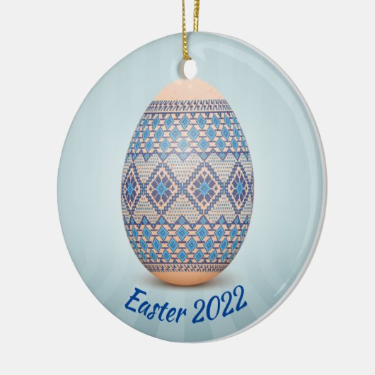 ウクライナイースターエッグ(ピサンカ)セラミックオーナメント セラミックオーナメント (左)