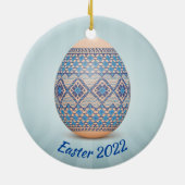 ウクライナイースターエッグ（ピサンカ）セラミックオーナメント セラミックオーナメント (裏面)