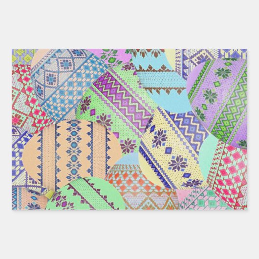 ウクライナイースターエッグ(ピサンキー) ラッピングペーパーシート (正面)