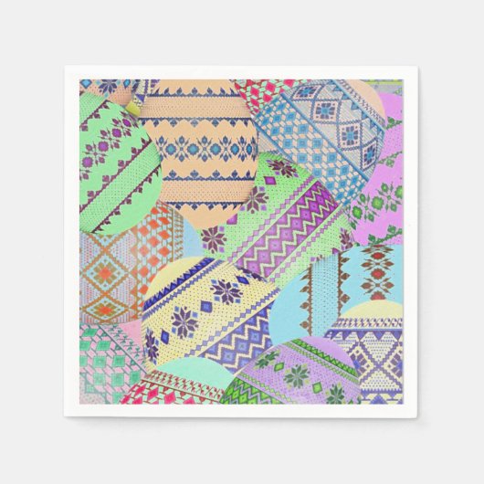 ウクライナイースターエッグ（ピサンキー）紙ナプキンス スタンダードカクテルナプキン (正面)