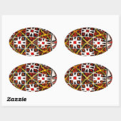 ウクライナイースターエッグ 楕円形シール (シート)