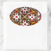 ウクライナイースターエッグ 楕円形シール (バッグ)