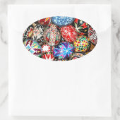 ウクライナイースターエッグ 楕円形シール (バッグ)