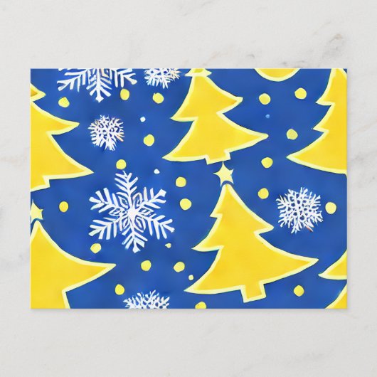 ウクライナウィンターワンダーランドクリスマスカード ポストカード (正面)