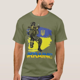 ウクライナウォリアー軍隊兵士トリデントゼレンスキー Tシャツ