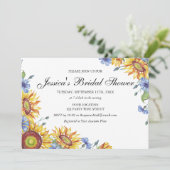 ウクライナウォーターカラーブライダルシャワー招待 招待状 (スタンド正面)