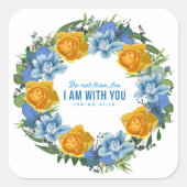 ウクライナウクライナのリースフラワーズフォートシール スクエアシール (正面)