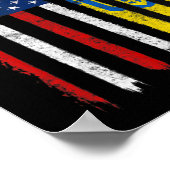 ウクライナウクライナアメリカ国旗のプライドU ポスター (角)