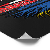 ウクライナウクライナカナダツリールーツ国旗 ポスター (角)