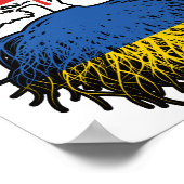 ウクライナウクライナカナダツリールーツ国旗 ポスター (角)