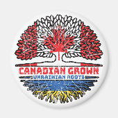 ウクライナウクライナカナダツリールーツ国旗 マグネット (正面)