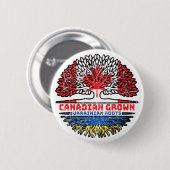 ウクライナウクライナカナダツリールーツ国旗 缶バッジ (正面&裏面)
