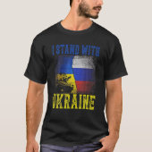 ウクライナウクライナタンと共ロシアのに支持する Tシャツ (正面)