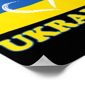 ウクライナウクライナ国旗ハート ポスター (角)