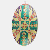 ウクライナエッグスタイルクリスマスオーナメント セラミックオーナメント (左)
