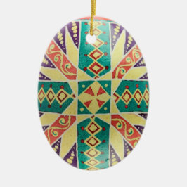 ウクライナエッグスタイルクリスマスオーナメント セラミックオーナメント