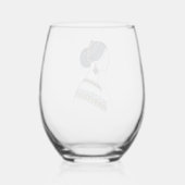 ウクライナエレガントフォークアートステムレスワイングラス ステムなしワイングラス (裏面)