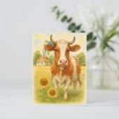 ウクライナカウサンフラワーポストクロッシング ポストカード (スタンド正面)