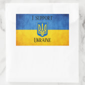 ウクライナカスタムの旗を支持する私はwスタンド 長方形シール (バッグ)