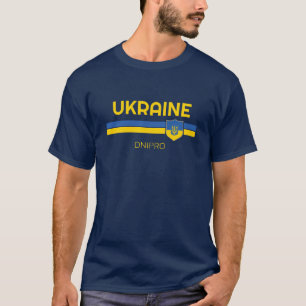 ウクライナカスタムシティ愛国国旗のサッカー Tシャツ