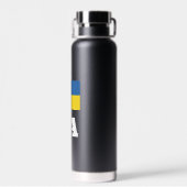 ウクライナカスタム国旗の絶縁水ボトル ウォーターボトル (背面)