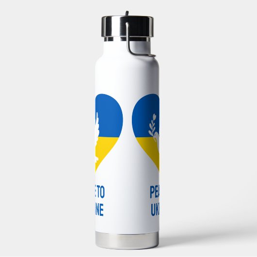 ウクライナカスタム文字平和 ウォーターボトル (左面)