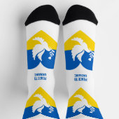 ウクライナカスタム文字平和 ソックス (上部)